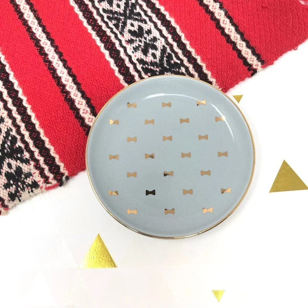 Doghaus Ceramic Gold Dog Bone Jewelry Dish